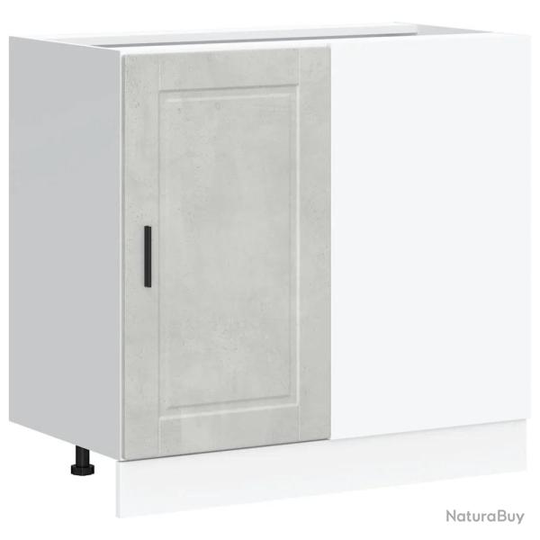 Armoire de cuisine Porto 86 x 46 x 81,5 cm rangement pratique pieds r�glables style moderne en bois