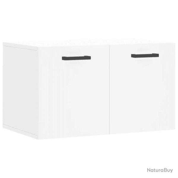 Armoire murale rangement d�coratif moderne 60 x 36,5 x 35 cm en bois d'ing�nierie blanc 02_0048838