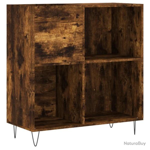 Armoire � disques design classique 84,5 x 38 x 89 cm grand espace de rangement style industriel en