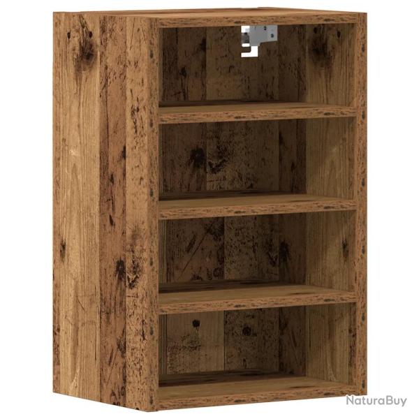 Armoire suspendue design mural ancienne cuisine 40 x 29,5 x 60 cm en bois d'ing�nierie vieux bois 0