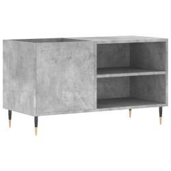 Armoire &agrave; disques classique pratique pour salon 85 x 38 x 48 cm style industriel en bois gris b&eacute;ton
