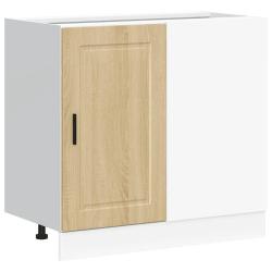 Armoire de cuisine moderne rangement pratique 86 x 46 x 81,5 cm en bois d'ing&eacute;nierie ch&ecirc;ne sonoma 0