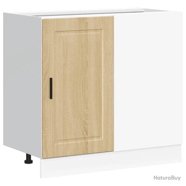 Armoire de cuisine moderne rangement pratique 86 x 46 x 81,5 cm en bois d'ing�nierie ch�ne sonoma 0