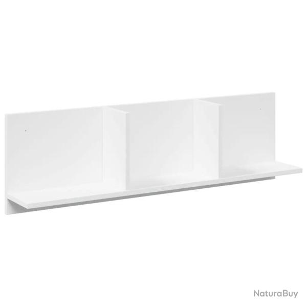 Armoire murale flottante moderne gain de place 100 x 16,5 x 30 cm en bois d'ing�nierie blanc 02_005