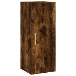 Armoire murale en ch&ecirc;ne fum&eacute; design &eacute;l&eacute;gant 34,5 x 34 x 90 cm pratique et moderne en bois d'ing&eacute;nie