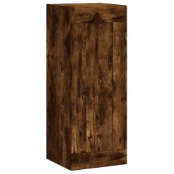 Armoire murale design moderne rangement 34,5 x 34 x 90 cm en bois d'ing&eacute;nierie ch&ecirc;ne fum&eacute; 02_0048960