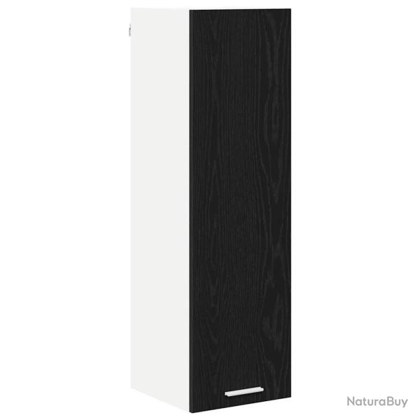 Armoire suspendue moderne rangement optimis� 30 x 31 x 100 cm en bois d'ing�nierie ch�ne noir 02_00