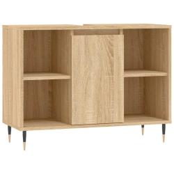 Armoire de salle de bain moderne 80 x 33 x 60 cm avec 4 &eacute;tag&egrave;res et pieds en fer style industriel e
