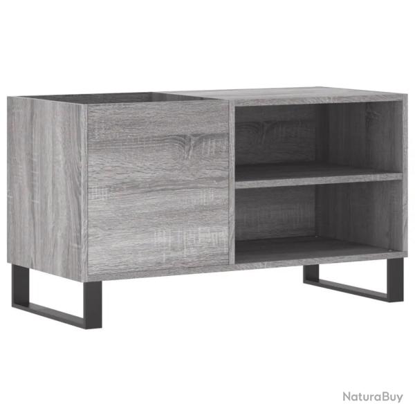 Armoire � disques pratique avec grand espace de rangement 85 x 38 x 48 cm en bois d'ing�nierie gris
