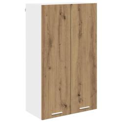 Armoire suspendue moderne espace de rangement 60 x 31 x 100 cm en bois d'ing&eacute;nierie ch&ecirc;ne artisanal