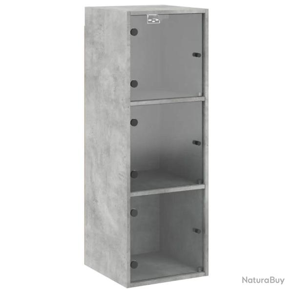Armoire murale design moderne rangement pratique 35 x 37 x 100 cm en bois gris b�ton 02_0049329