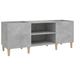 Armoire &agrave; disques classique avec grand espace de rangement 121 x 38 x 48 cm en bois d'ing&eacute;nierie gr