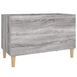 Armoire &agrave; disques pratique rangement bureau 74,5 x 38 x 48 cm en bois d'ing&eacute;nierie gris 02_0049205
