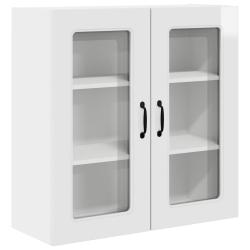 Armoire de cuisine murale moderne rangement optimis&eacute; 80 x 31 x 80 cm en bois d'ing&eacute;nierie blanc bri