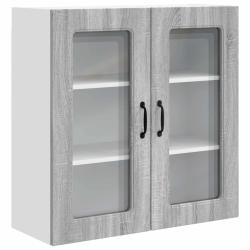 Armoire de cuisine rectangulaire avec grand espace de rangement 80 x 31 x 80 cm en bois d'ing&eacute;nieri