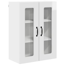Armoire de cuisine moderne pratique rangement spacieux 60 x 31 x 80 cm en bois d'ing&eacute;nierie blanc b