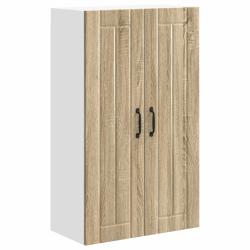 Armoire de cuisine moderne avec rangements pratiques 60 x 31 x 100 cm en bois d'ing&eacute;nierie ch&ecirc;ne so