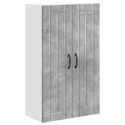 Armoire de cuisine design moderne rangement pratique 60 x 31 x 100 cm en bois d'ing&eacute;nierie gris b&eacute;t
