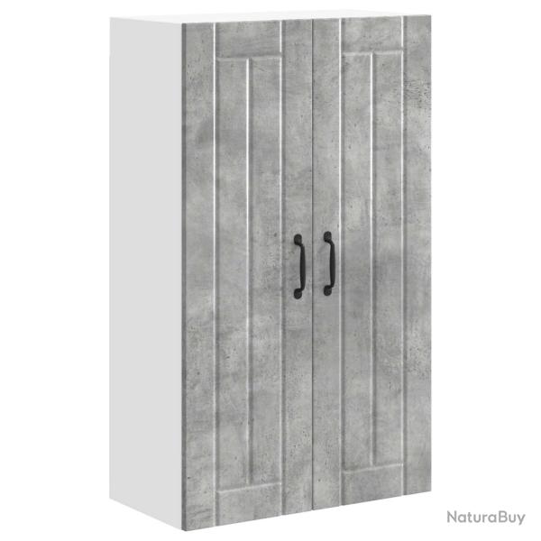Armoire de cuisine design moderne rangement pratique 60 x 31 x 100 cm en bois d'ing�nierie gris b�t