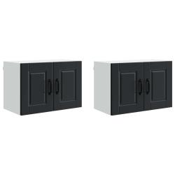 Lot de 2 armoires murales de cuisine moderne avec 4 &eacute;tag&egrave;res rangement optimis&eacute; 60 x 31 x 40 cm en