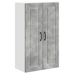 Armoire de cuisine moderne murale avec &eacute;tag&egrave;res 60 x 31 x 100 cm en bois d'ing&eacute;nierie gris b&eacute;ton 02