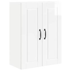 Armoire de cuisine murale moderne rangement efficace 60 x 31 x 80 cm en bois d'ing&eacute;nierie blanc bri
