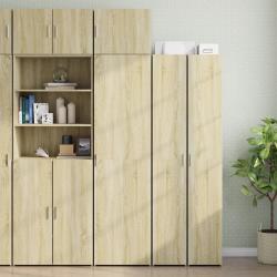 Armoire de rangement mince &eacute;conomique 50 x 42,5 x 225 cm pour salon chambre bureau en bois d'ing&eacute;ni
