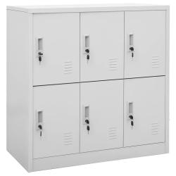 Lot de 2 armoires &agrave; casiers modernes avec serrures 90 x 45 x 92,5 cm style contemporain en acier gr