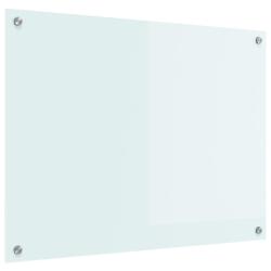 Dosseret de cuisine minimaliste moderne 80 x 60 cm esth&eacute;tique durable en verre tremp&eacute; blanc 02_0059