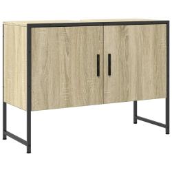 Armoire lavabo de salle de bain bois d'ing&eacute;nierie 80 x 33 x 60 cm grand espace de rangement style m