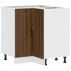 Armoire d'angle de cuisine Lucca grand espace de rangement 75,5 x 75,5 x 81,5 cm en bois d'ing&eacute;nier