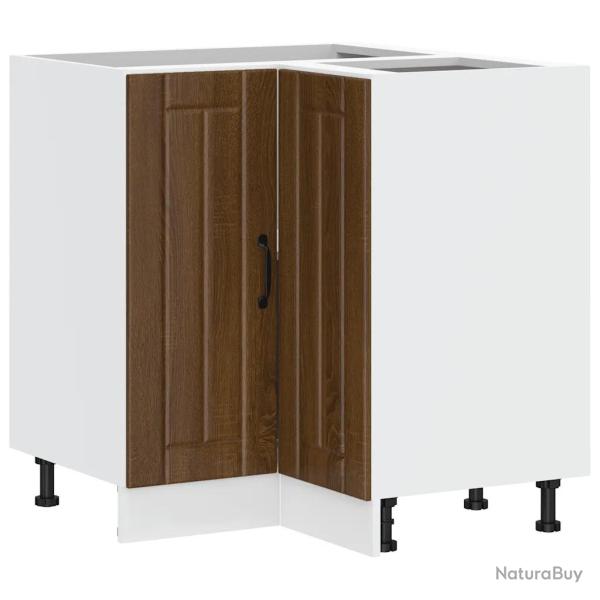 Armoire d'angle de cuisine Lucca grand espace de rangement 75,5 x 75,5 x 81,5 cm en bois d'ing�nier