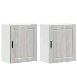 Lot de 2 armoires murales de cuisine design moderne rangement mural 50 x 31 x 60 cm en bois d'ing&eacute;n