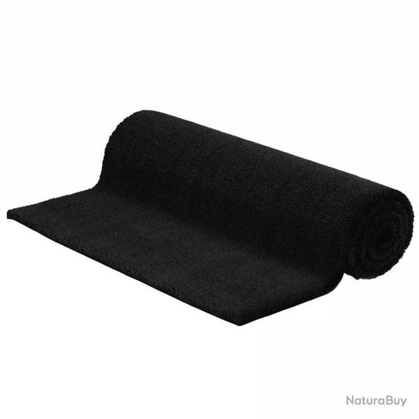 Tapis de porte touffet� antid�rapant int�rieur ext�rieur 100 x 300 cm en fibre de coco noir 02_0046