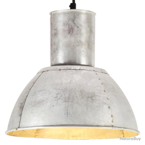 Lampe suspendue style industriel moderne salon bureau longueur totale 132 cm en fer argent� 02_0046