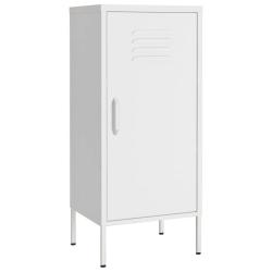 Armoire de rangement avec 2 &eacute;tag&egrave;res r&eacute;glables 42,5 x 35 x 101,5 cm en acier blanc 02_0046883