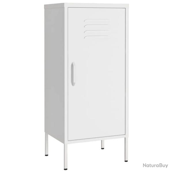 Armoire de rangement avec 2 �tag�res r�glables 42,5 x 35 x 101,5 cm en acier blanc 02_0046883