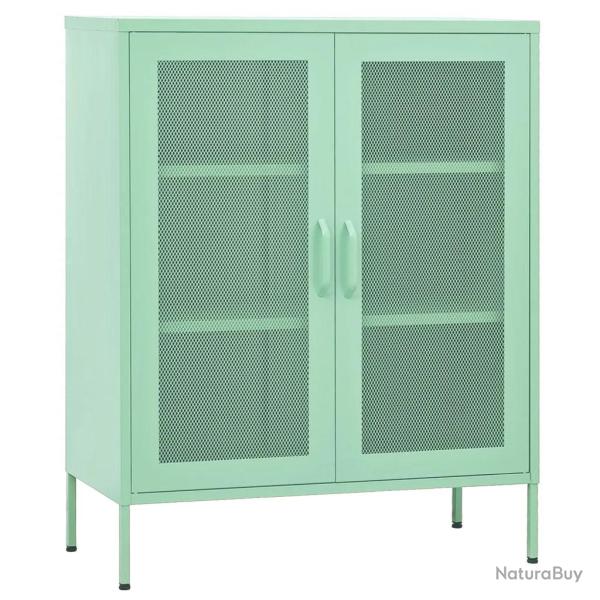 Armoire de rangement design mint moderne 80 x 35 x 101,5 cm avec �tag�res r�glables en acier menthe