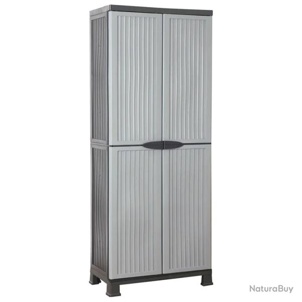 Armoire de rangement compacte 68 x 39 x 171 cm avec 4 �tag�res r�glables design moderne en plastiqu