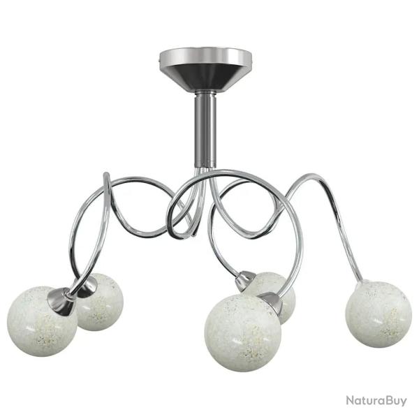 Plafonnier moderne design avec abat-jour ronds 52 x 34 cm �clairage LED �conomique en acier chrome