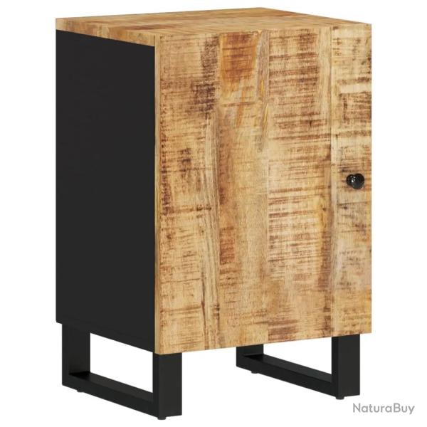 Armoire de salle de bain bois de manguier massif 38 x 33 x 58 cm grand espace de rangement finition