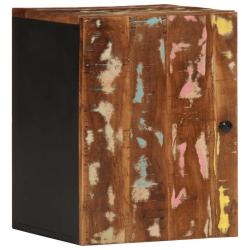 Armoire de salle de bain murale compacte rangement 38 x 33 x 48 cm style rustique en bois de r&eacute;cup&eacute;