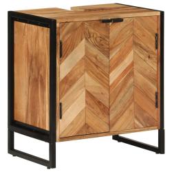 Armoire de salle de bain en bois 55 x 35 x 60 cm grand espace de rangement style naturel en acacia
