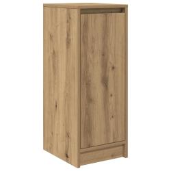 Armoire &agrave; chaussures bois d'ing&eacute;nierie avec portes 29,5 x 34 x 76 cm style moderne rangement en boi