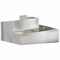 Cache-pot de jardin design moderne ext&eacute;rieur 60 x 60 x 50 cm en acier inoxydable argent 02_0052215