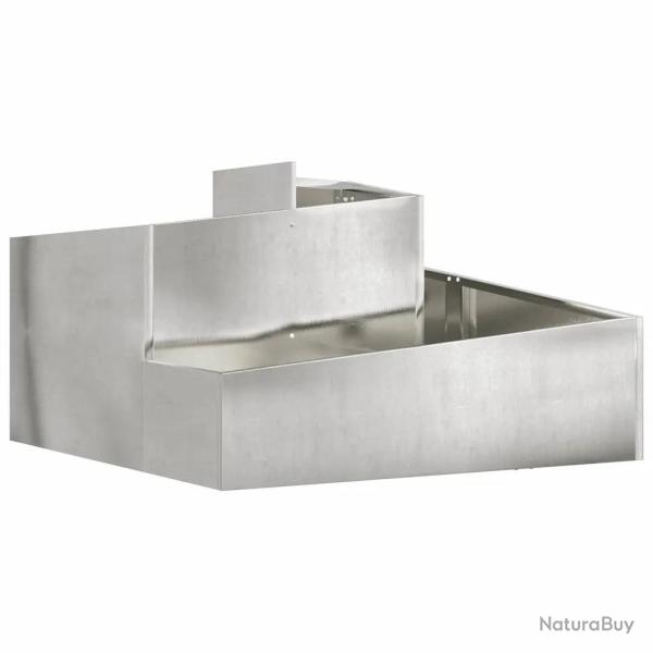 Cache-pot de jardin design moderne ext�rieur 60 x 60 x 50 cm en acier inoxydable argent 02_0052215
