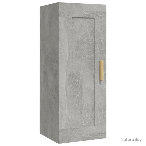 Armoire murale moderne rangement ample 35 x 34 x 90 cm en bois d'ing�nierie gris b�ton 02_0048037