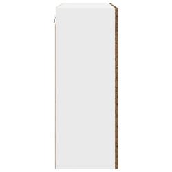 Armoire de cuisine rectangulaire pratique moderne 80 x 31 x 80 cm en bois d'ing&eacute;nierie bois ancien