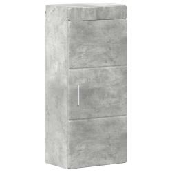 Armoire murale de salle de bain moderne avec &eacute;tag&egrave;res 37 x 24,5 x 86 cm en bois d'ing&eacute;nierie gris b
