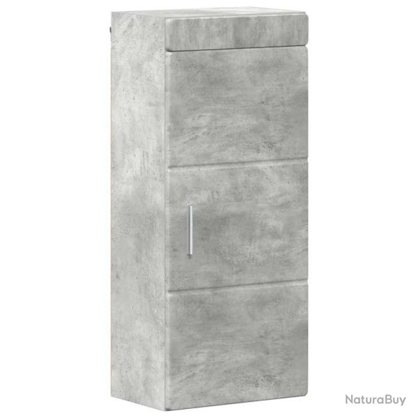 Armoire murale de salle de bain moderne avec �tag�res 37 x 24,5 x 86 cm en bois d'ing�nierie gris b